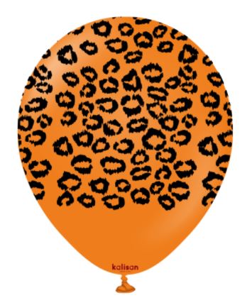 Kalisan 12" Safari Leopard Orange - 25ct - Click Image to Close