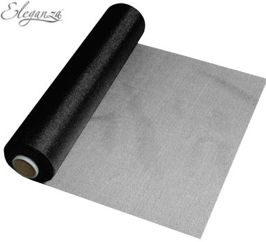 Eleganza Soft Sheer Organza 20cm X 26M Black