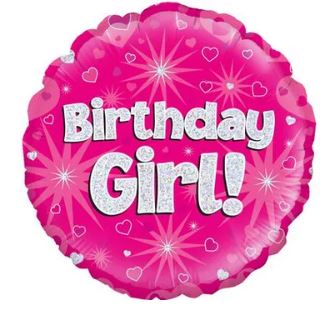 18" BIRTHDAY GIRL HOLOGRAPHIC