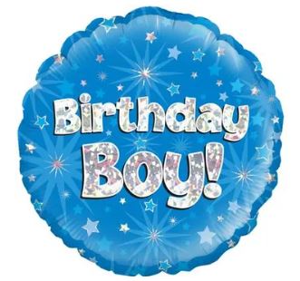 18" BIRTHDAY BOY HOLOGRAPHIC