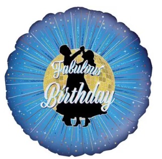 Fabulous Birthday Holographic Balloon 18"