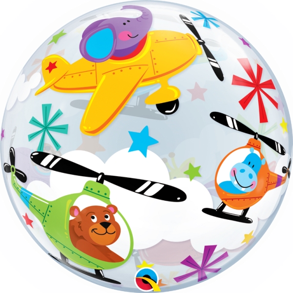 QUALATEX 22" FLYING CIRCUS SINGLE BUBBLE - Click Image to Close