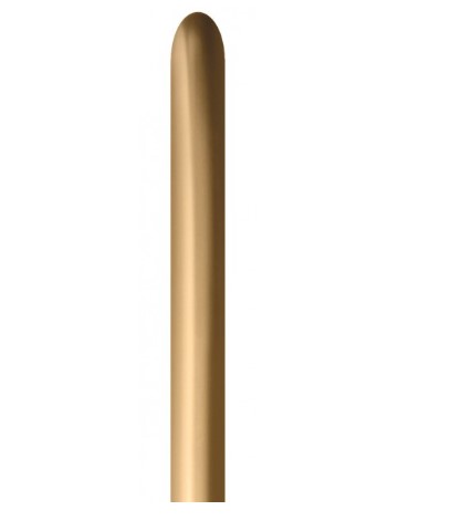 Sempertex 260 Lined Up Reflex Gold Latex Balloons 50 Pack - Click Image to Close