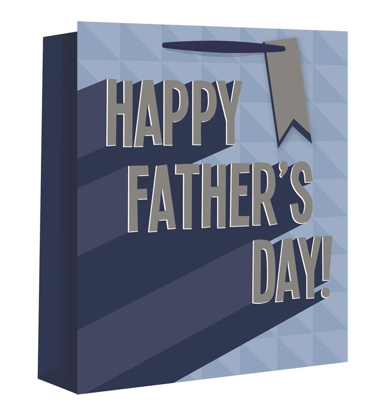 Fathers Day Extra Large Wide Gift Bag 33 x 45 x 15cm - Click Image to Close