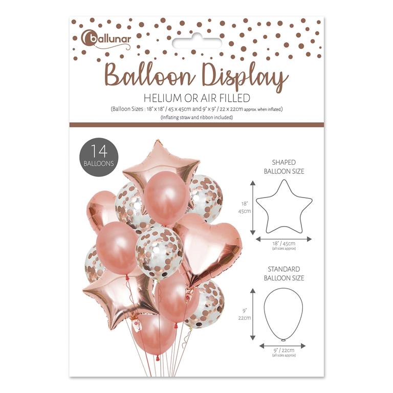 Rose Gold Balloon 14 Pack - Click Image to Close