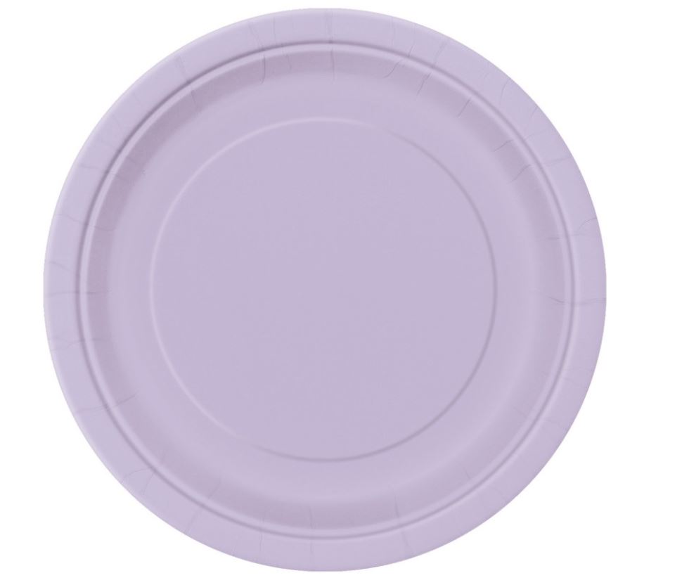 8 LAVENDER 9" PLATES - Click Image to Close