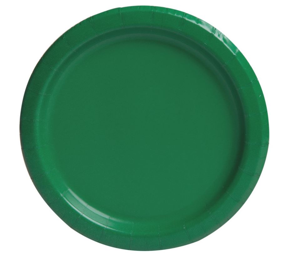 8 EMERALD GREEN 7" PLATES - Click Image to Close