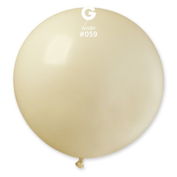 GEMAR 31" 1 LATEX BALLOON G30 ivory #059 - Click Image to Close