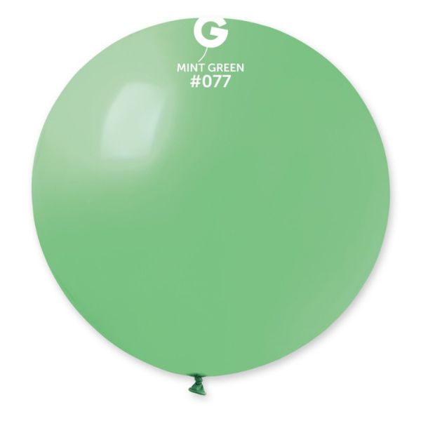 GEMAR 31" 1 LATEX BALLOON G30 mint green #077 - Click Image to Close