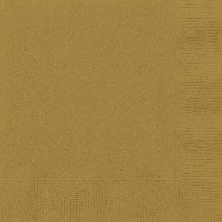 Gold Solid Luncheon Napkins 20ct - Click Image to Close