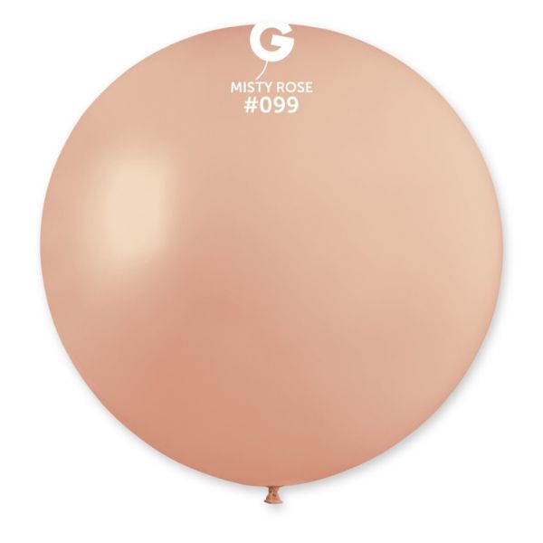 GEMAR 31" 1 LATEX BALLOON G30 misty rose #099 - Click Image to Close