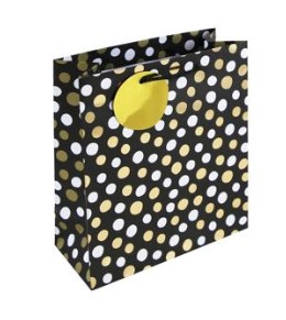 Mono Dots Black Medium Bag