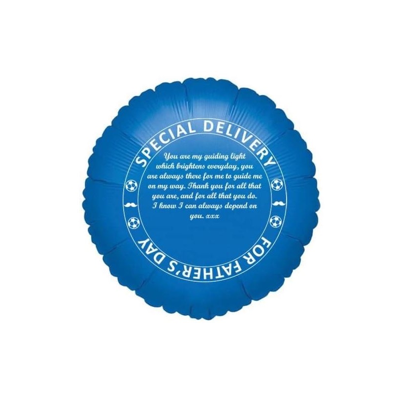 Round Navy 18" Fathers Day Foil Balloon x 5 Pack - Click Image to Close