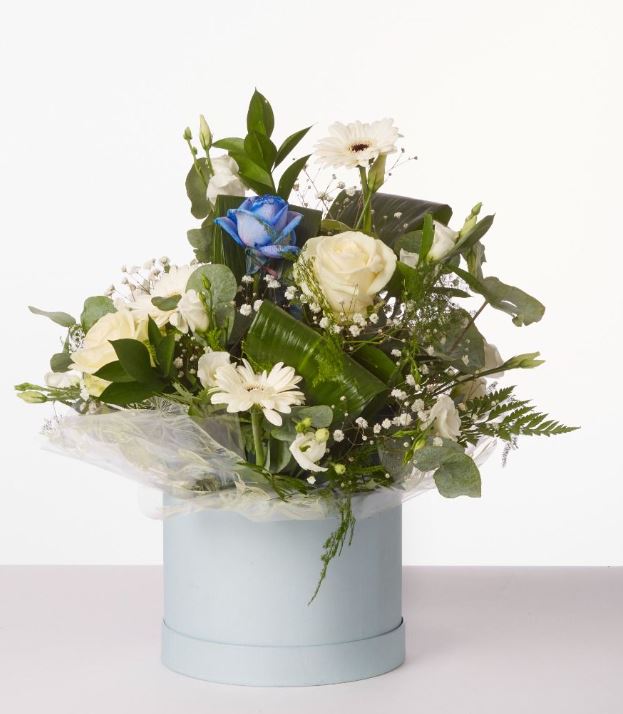SYMPHONY HAT BOXES SET OF 3 BABY BLUE - Click Image to Close