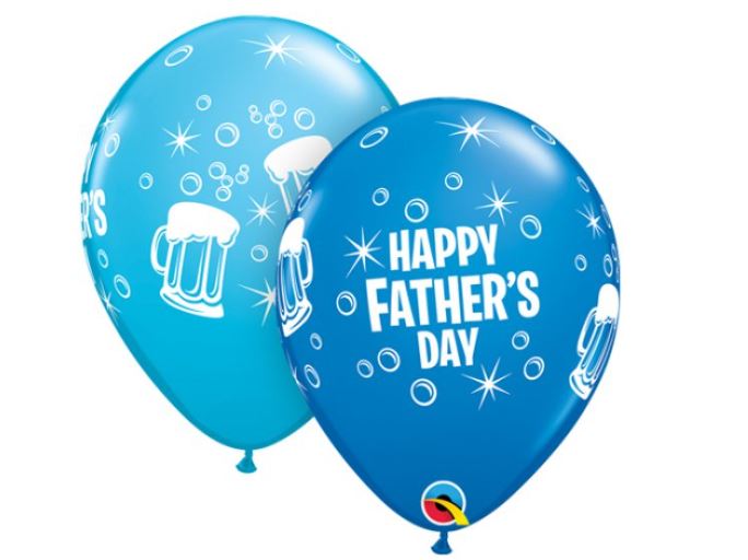 25PACK 11" DARK BLUE FATHERS DAY BEER MUG LATEX BALLOON - Click Image to Close