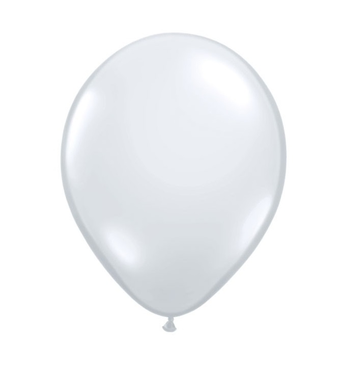 QUALATEX 5" DIAMOND CLEAR JEWEL 100CT - Click Image to Close