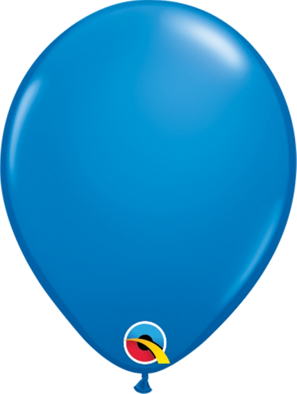 QUALATEX 5" PLAIN LATEX ROUND DARK BLUE 100CT - Click Image to Close