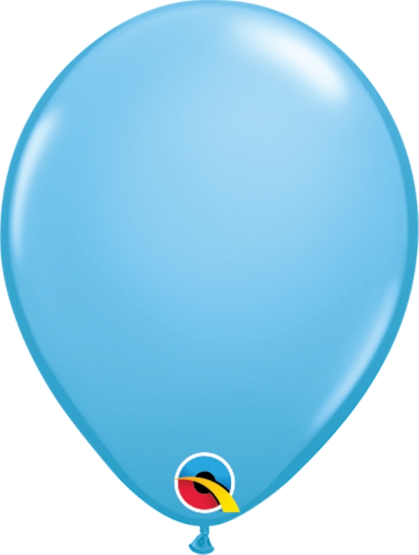 QUALATEX 5" PLAIN LATEX ROUND PALE BLUE 100CT - Click Image to Close