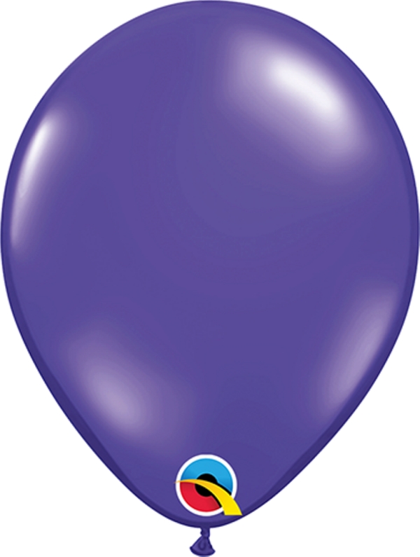 QUALATEX 5" PLAIN LATEX ROUND QUARTZ PURPLE 100CT - Click Image to Close