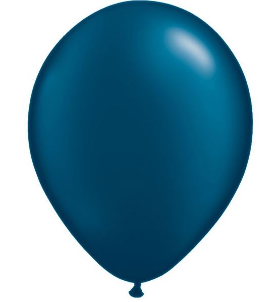 11" MIDNIGHT BLUE PEARL QUALATEX 100PACK LATEX BALLOONS - Click Image to Close