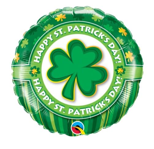 QUALATEX 18" ROUND HAPPY ST. PATRICK'S DAY! BALLOON - Click Image to Close