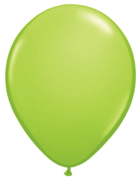QUALATEX 5" ROUND LIME GREEN LATEX BALLOONS 100PACK - Click Image to Close