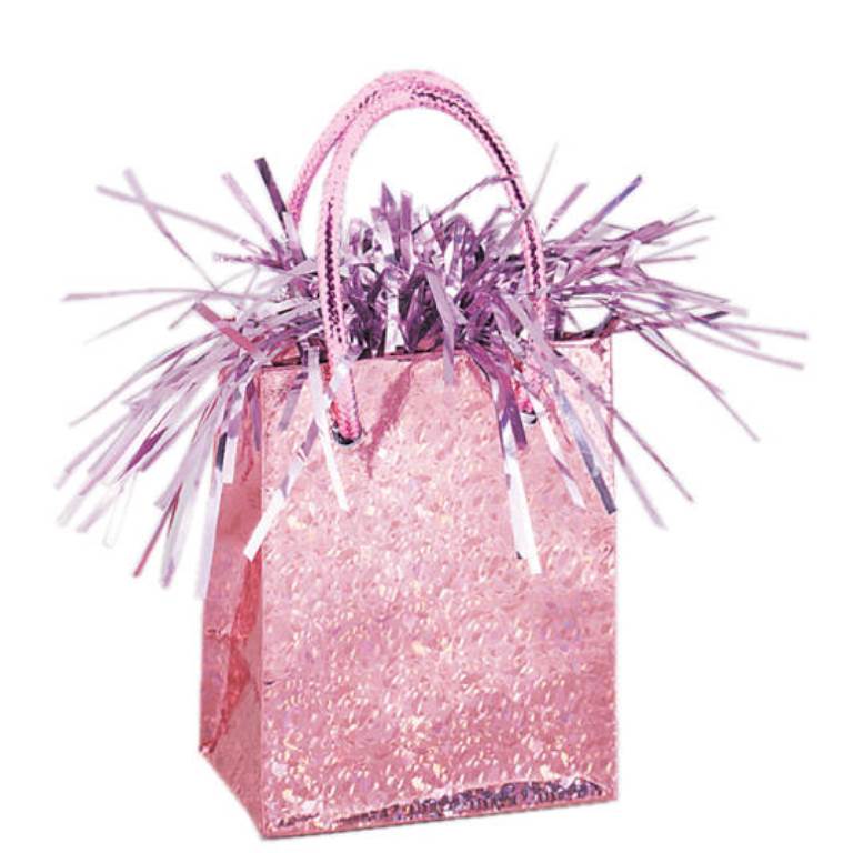 MINI GIFT BAG BALLOON WEIGHT PASTEL PINK - Click Image to Close