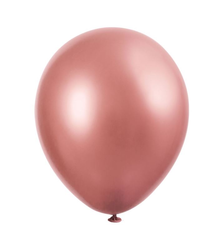 25 11" PLATINUM LATEX BALLOON ROSE GOLD - Click Image to Close