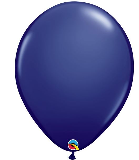 11" QUALTEX NAVY LATEX BALLOONS 25PACK - Click Image to Close