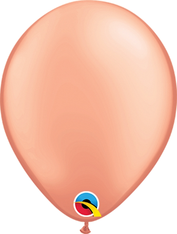 QUALATEX 5" ROSE GOLD METALLIC 100CT - Click Image to Close