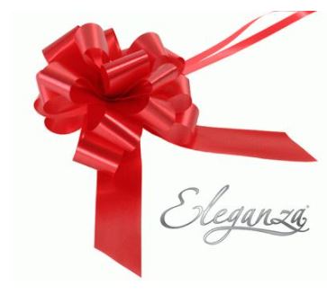 ELEGANZA POLY PULL BOWS 30MM X 30PCS RED NO.16