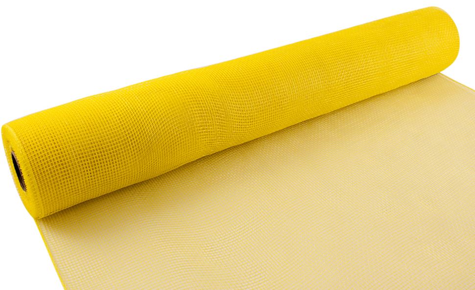 ELEGANZA DECO MESH 53CM X 9.1M (10YDS) YELLOW - Click Image to Close