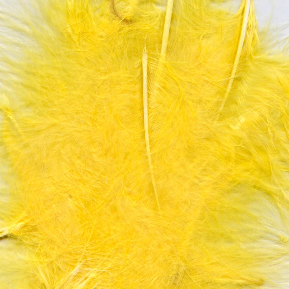 ELEGANZA CRAFT MARABOUT FEATHERS MIXED SIZES YELLOW 8G - Click Image to Close