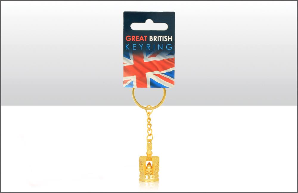 London Souvenir Crown Metal Die Cast Keyring - Click Image to Close