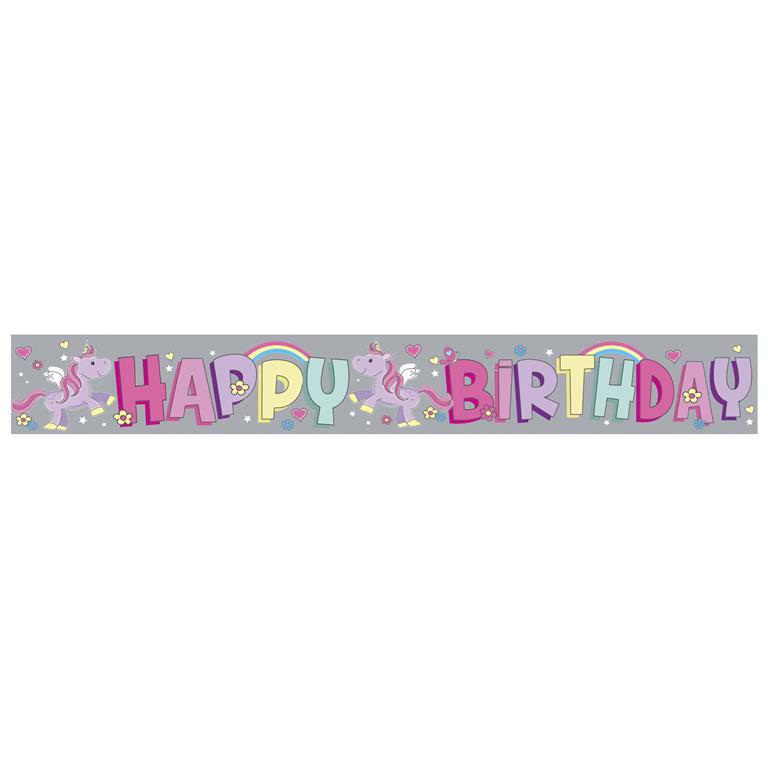 Happy Birthday Unicorn Banner - Click Image to Close