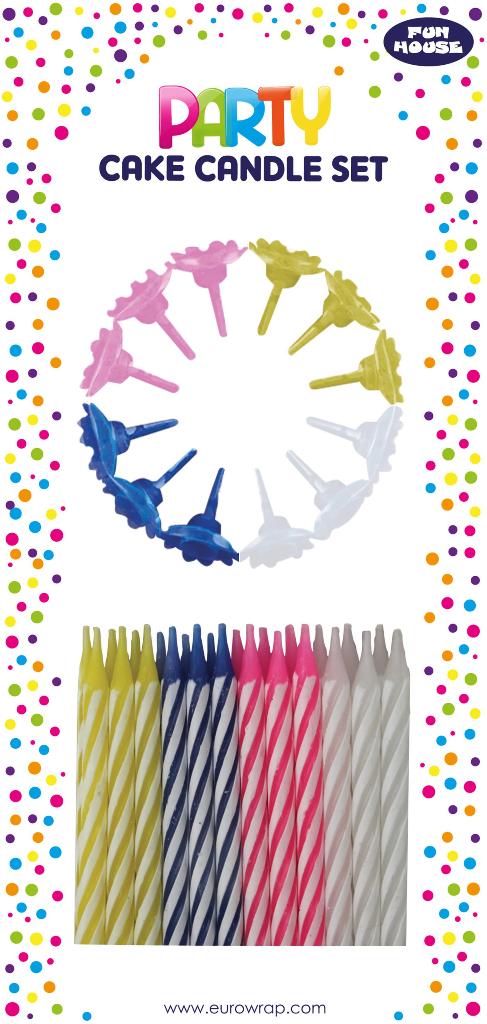 CAKE CANDLE SET MULTI - Click Image to Close