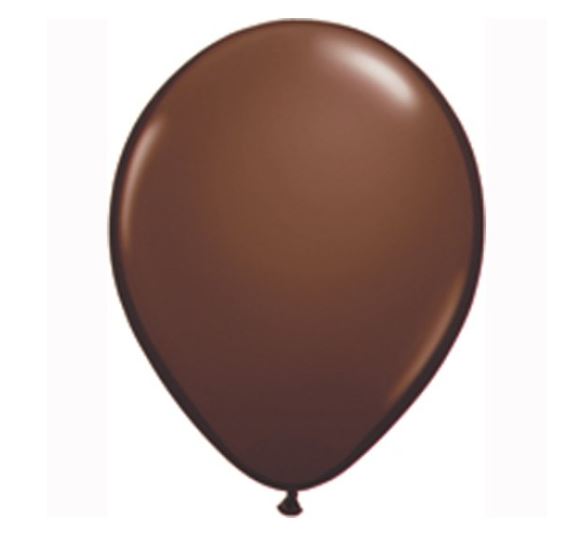 11" FASHION CHOCOLATE BROWN LATEX BALLOONS (100) - Click Image to Close
