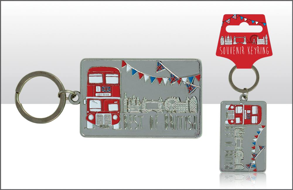London Bus Souvenir Metal Keyring - Click Image to Close