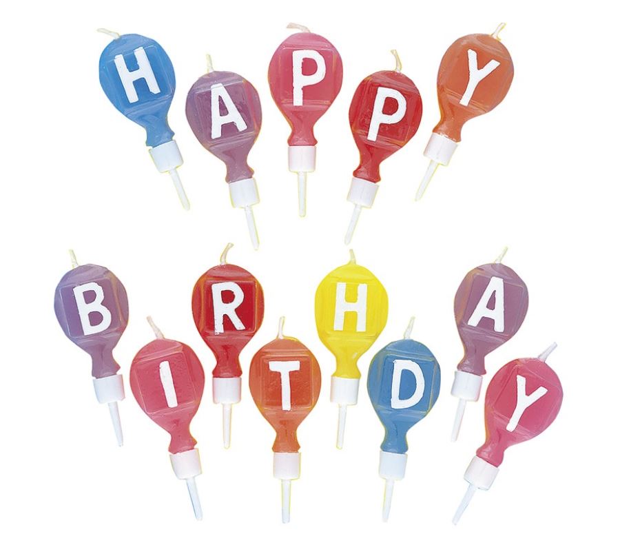ROUND LETTER BIRTHDAY CANDLES - Click Image to Close