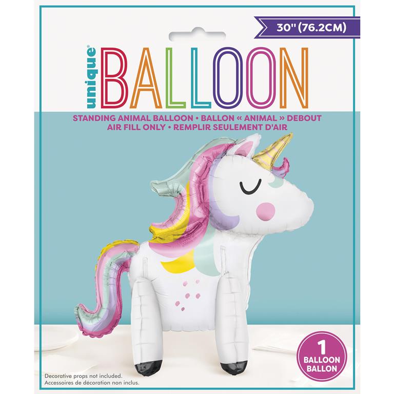 GIANT STANDING UNICORN BALLOON CENTERPIECE 30" - Click Image to Close