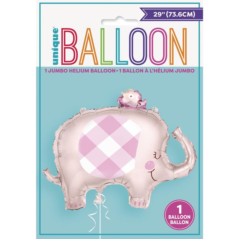 PINK ELEPHANT GIANT FOIL BALLOON 29" - Click Image to Close