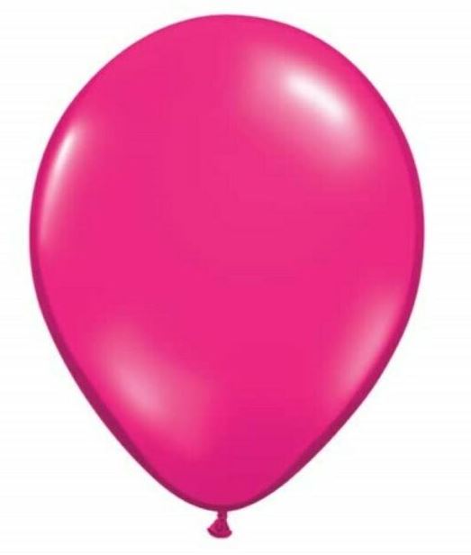 12" PREMIUM LATEX BALLOONS 10 PACK FUCHSIA - Click Image to Close