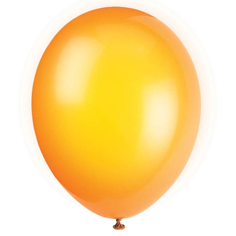 12" PREMIUM LATEX BALLOONS 10 PACK CITRUS ORANGE - Click Image to Close