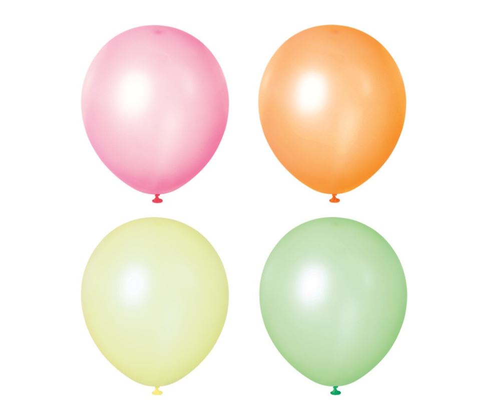 Neon 12" Standard Balloons In Assorted Colours 10 Pack - Click Image to Close