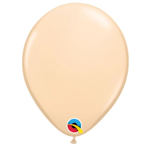 11" ROUND BLUSH QUALATEX PLAIN LATEX BALLOONS - Click Image to Close