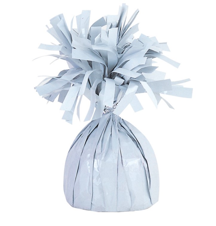 Foil Balloon Weight White - Click Image to Close