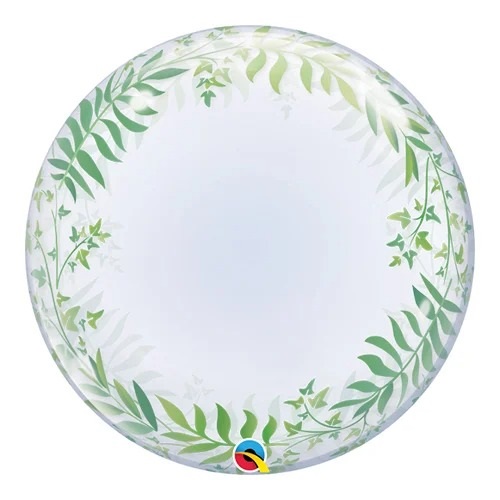 QUALATEX ELEGANT GREENERY 24" DECO BUBBLE - Click Image to Close
