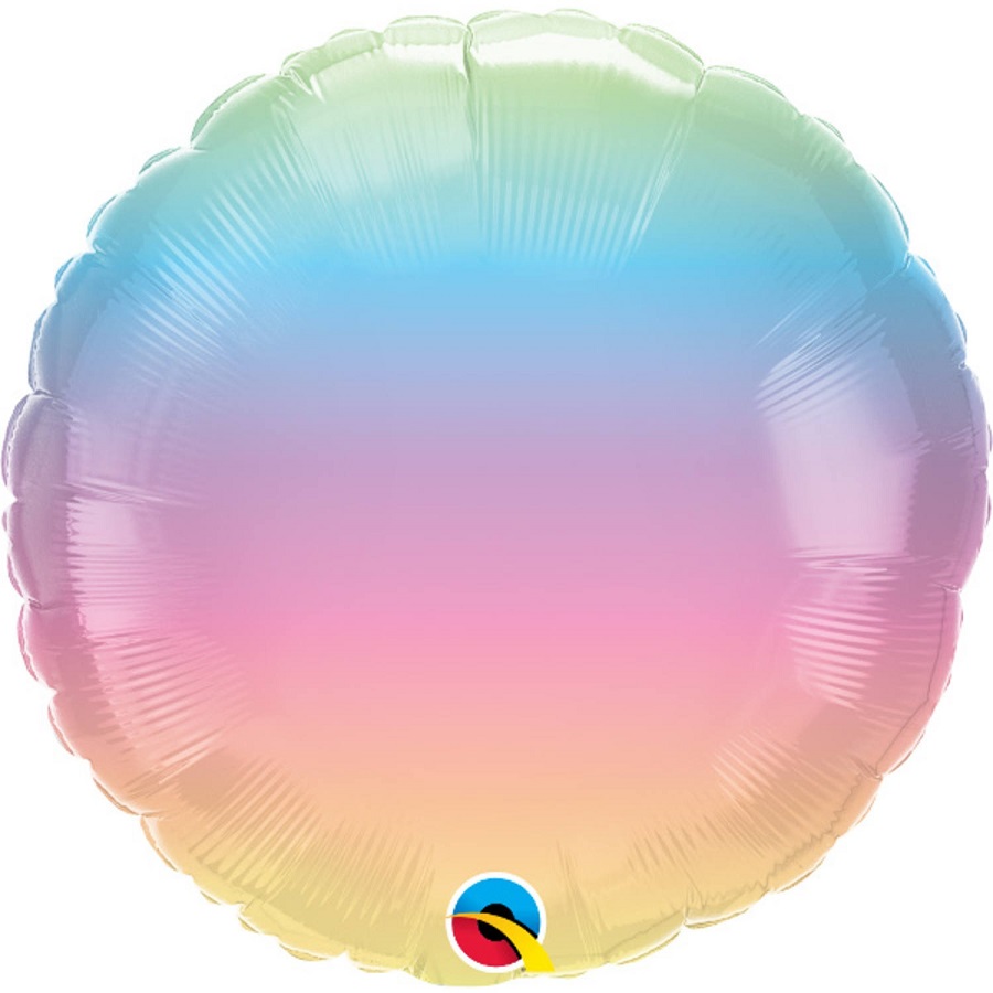 QUALATEX 18" ROUND PASTEL OMBRE - Click Image to Close