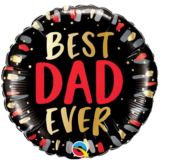 QUALATEX 18" BEST DAD EVER ROUND - Click Image to Close