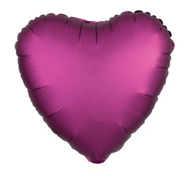Amscan Metallic Fuchsia Heart Standard Foil Balloons